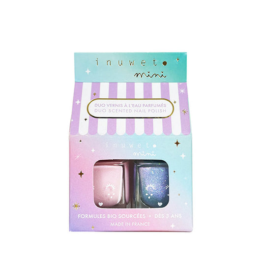 Set 2 Esmaltes Uñas Base Agua Princess Aqualand Inuwet