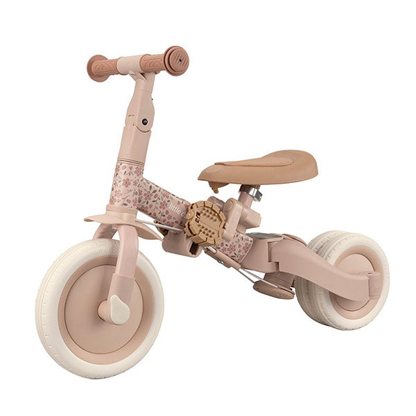 Triciclo Con Barra Little Dutch Rosa Flores