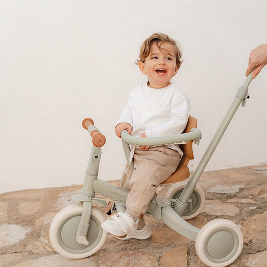 Triciclo Infantil con Barra Little Dutch Verde