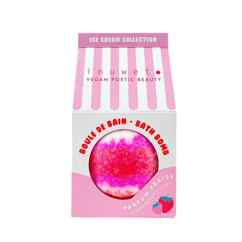 Bomba Baño Aroma Fresa Inuwet Colección Helado