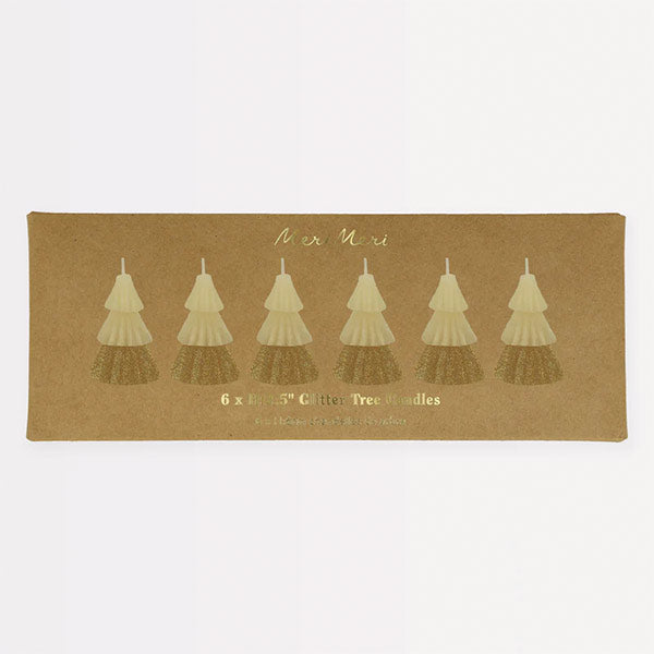Velas De Navidad Tono Marfil Y Dorado Meri Meri