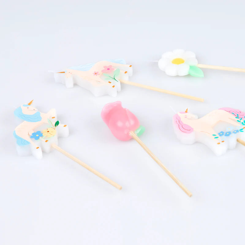Velas Unicornios del Prado Meri Meri 5 uds