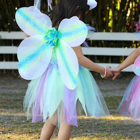 Vestido Mariposa Con Alas Y Varita Multicolor T-5 a 6 Años Great Pretenders