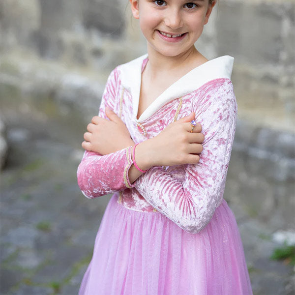 Vestido Princesa Terciopelo Rosa 5-6 Años Great Pretenders