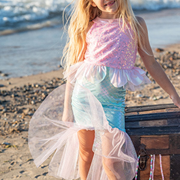 Vestido Sirenita Brumosa Rosa 3-4 Años Great Pretenders