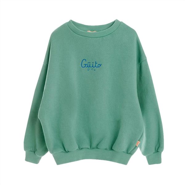 Sudadera Oversize Basica Guito Green Jade Verde 100% Algodón