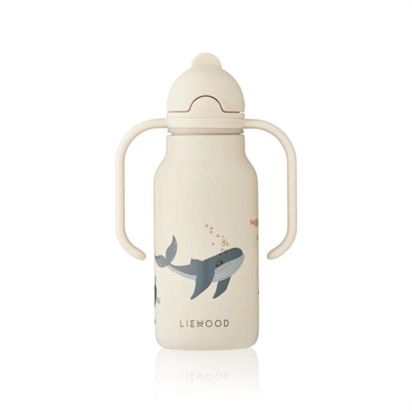 Botella De Agua De Acero Con Asas Kimmie Sea Creature / Sandy 250ml Liewood