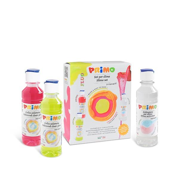 Set De Slime Con 2 Colores Fluor + 1 Activador