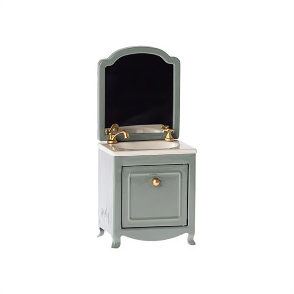 Lavabo Aparador Con Espejo Menta Oscuro Ratones Maileg