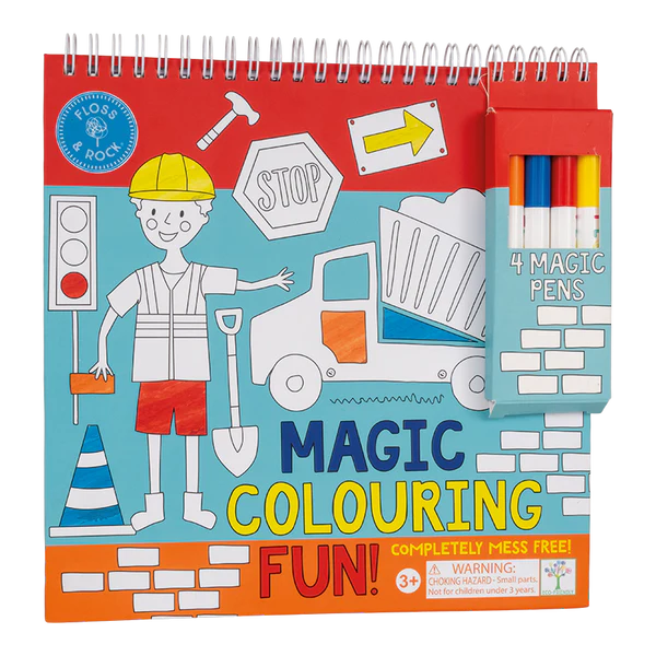 Cuaderno Colorear Mágico Construcción Floss & Rock