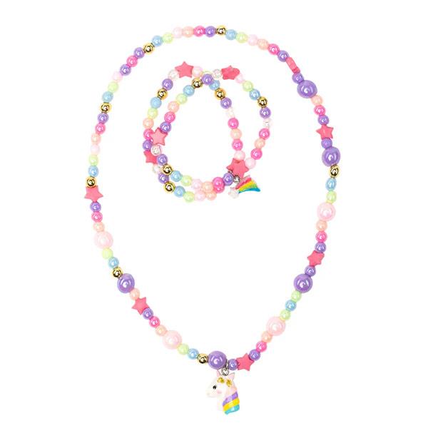 Conjunto Collar y Pulsera Unicornio Alegre