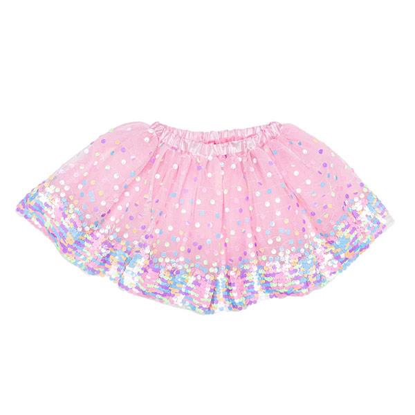 Falda Lentejuelas Fiesta Rosa Neón 4 a 6 Años Great Pretenders