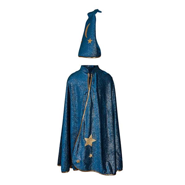 Capa Mago Noche Estrellada con Gorro 5 a 6 Años Great Pretenders