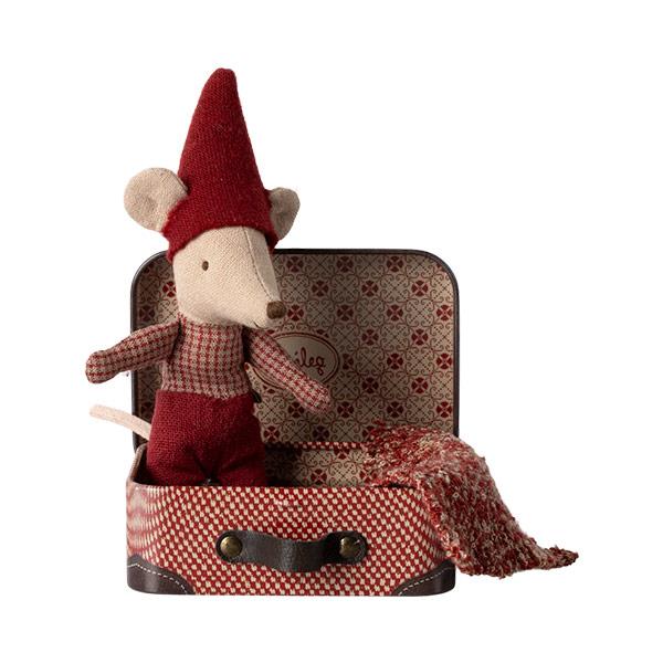 Ratón Navidad Bebé en Maleta Maileg