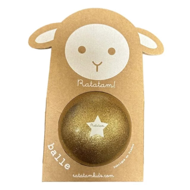 Pelota Ratatam Glitter Dorada 10 cm