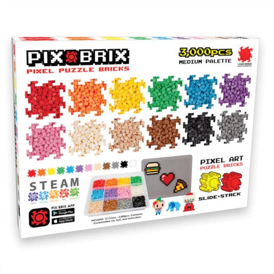 Bloques Pix Brix Contenedor 3000 Piezas Medium Series Pixel Art