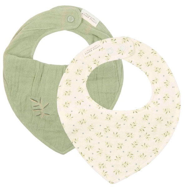 Set 2 Bandana Musel Blueberry Leaves Sage