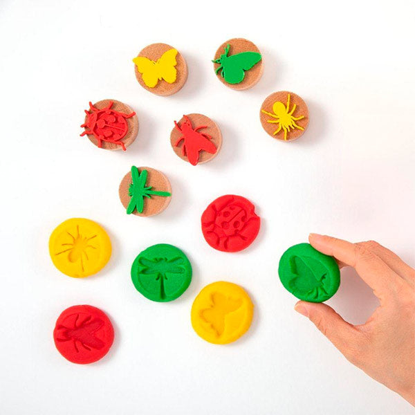 Sellos Plastilina Insectos Madera 6 Unidades Childgen