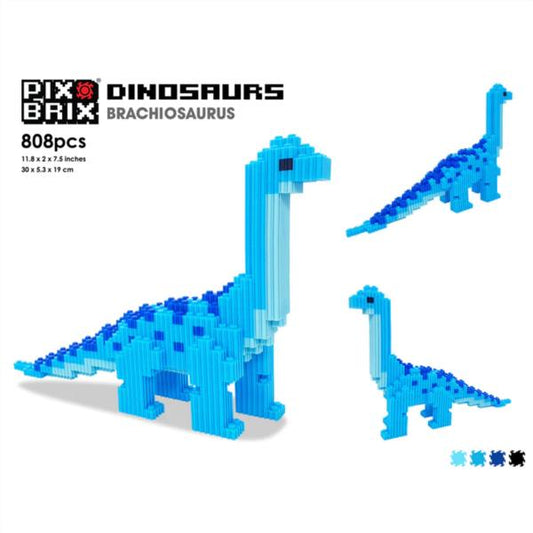 Bloques Pix Brix Dinosaurs Brachiosaurs 808 Piezas Pixel Art