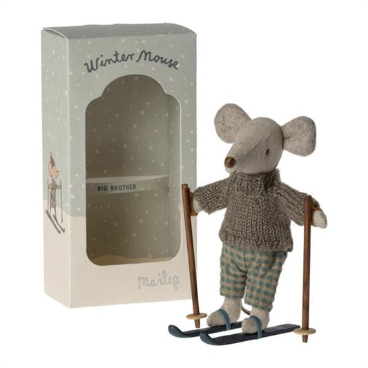 Ratón De Invierno Con Juego De Esquí Hermano Ratones Maileg