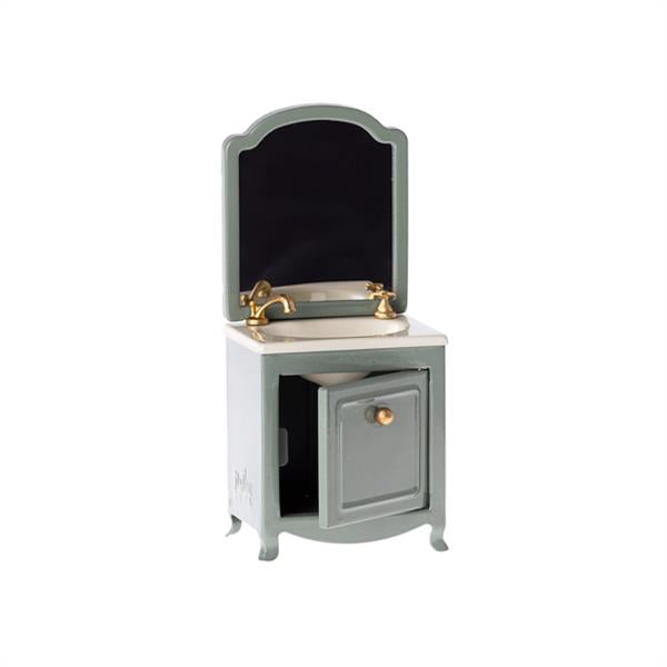 Lavabo Aparador Con Espejo Menta Oscuro Ratones Maileg