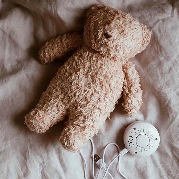 Peluche Moonie Oso Orgánico con Luz y Sonido Capuccino Natur
