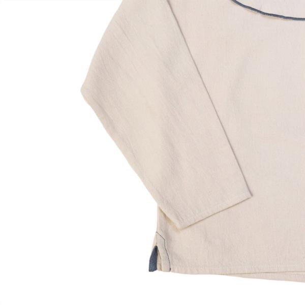 Camisa Niña Cotton Frise Cuello Ribete Azul