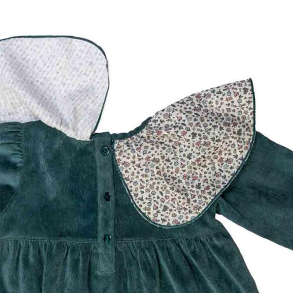 Vestido Micropana Petrol Cuello Liberty