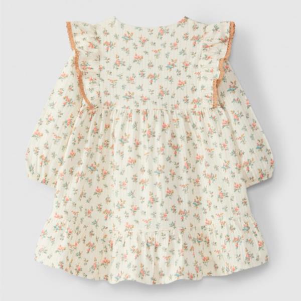 Vestido Uselina Floral 100% Algodón Laranjinha