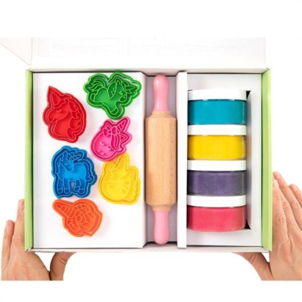 Plastilina Orgánica 4 Botes y Moldes Unicornio ChildGen