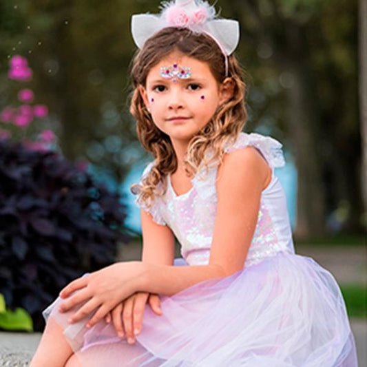 Vestido Unicornio Dreamy Rosa Iridiscente 5-6 Años