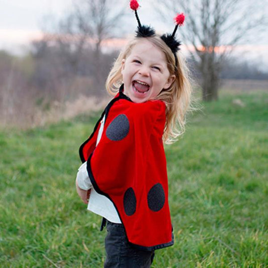 Capa Mariquita Con Antenas Talla 2-3 Años Great Pretenders