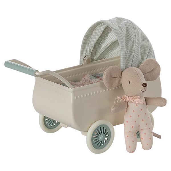 Carro con Bebé Ratón Maileg