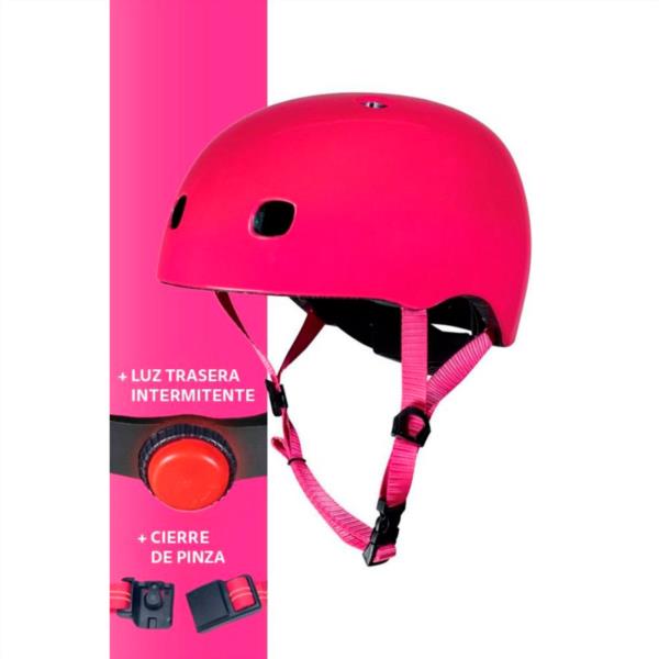 Micro Casco Frambuesa Luz Led