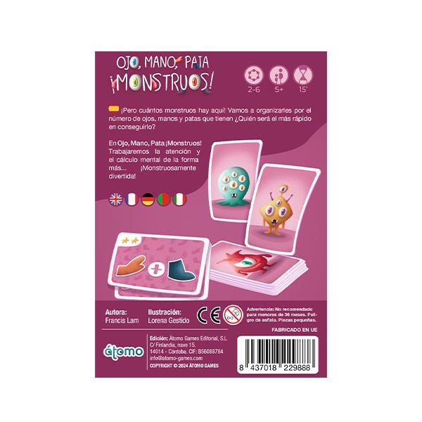 Ojo Mano Pata Monstruo Juego Cartas Átomo