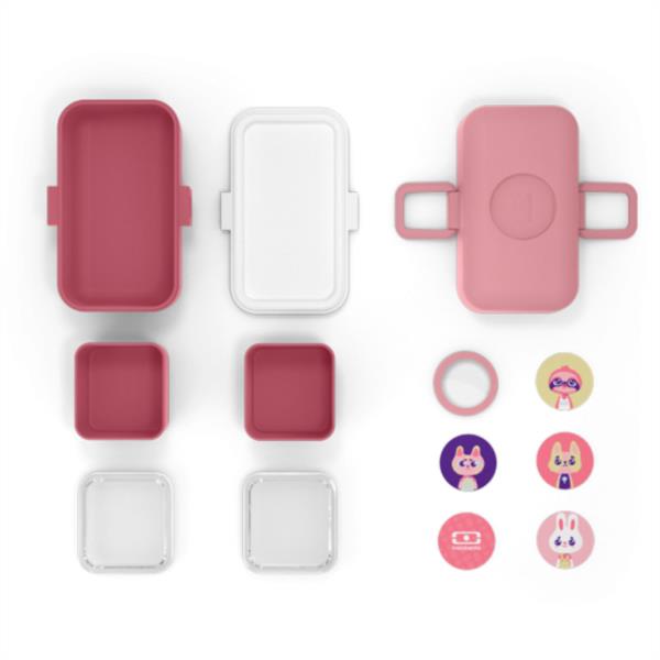 Caja Almuerzo Completo Monbento Tresor Infantil Rosa Blush 800 ml