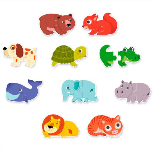 Educativos Puzzle Dúo Animales Djeco