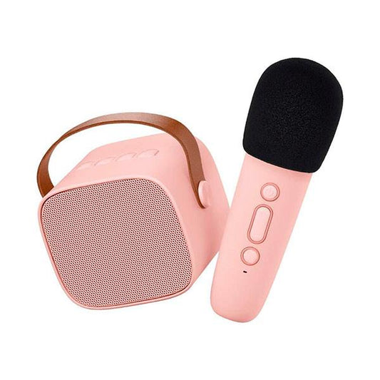 Altavoz Karaoke Bluetooth con Micrófono Rosa