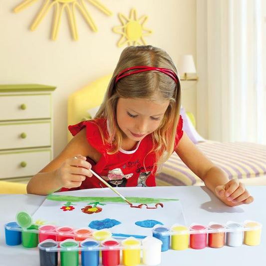 Maletín De 18 Temperas - Colores Primarios Fluo Y Metal 18X25ml