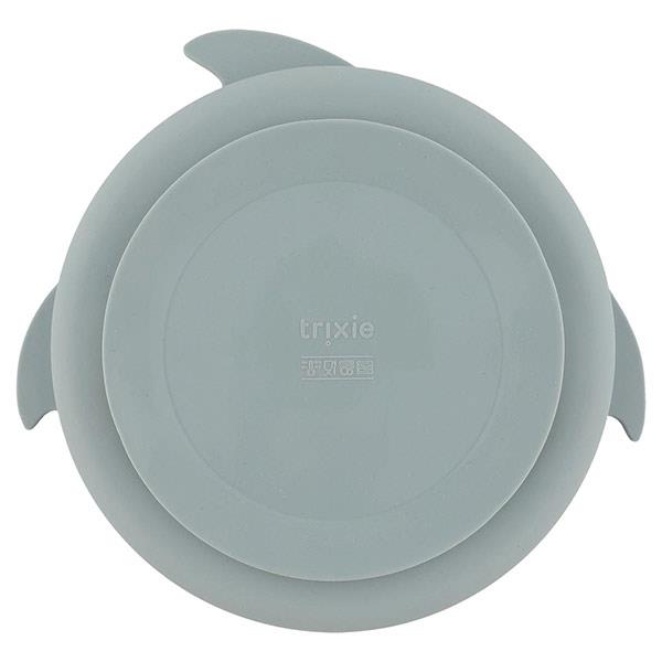 Plato Ventosa Trixie Divisiones Silicona Tiburón