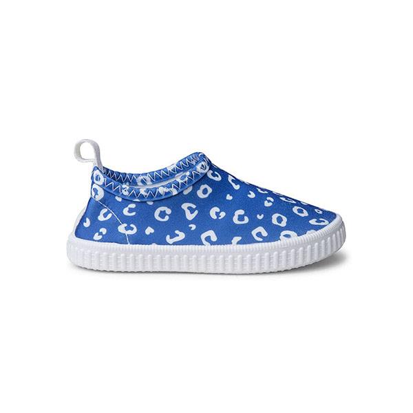 Zapatillas Antideslizantes Lycra Leopardo Azul