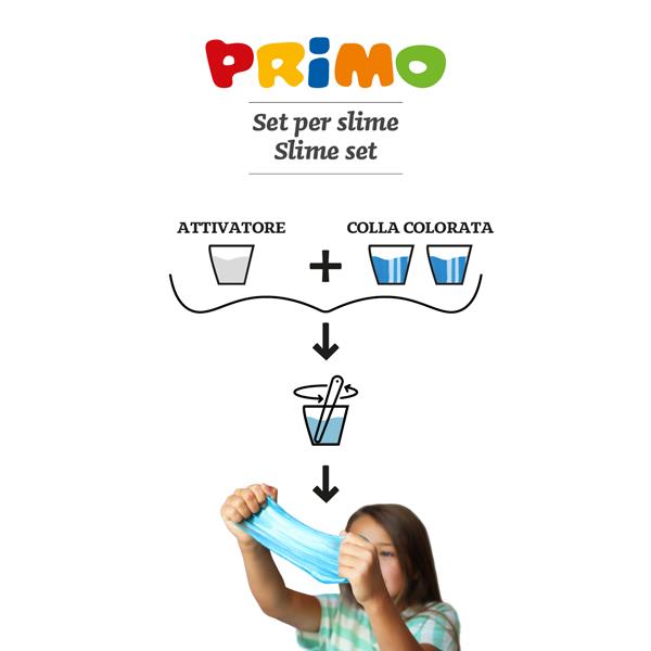 Set De Slime Con 2 Colores Fluor + 1 Activador