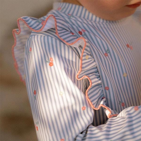 Camiseta Protección Solar Little Dutch Manga Larga Flowers Azul