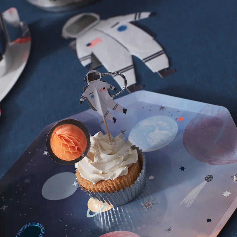 Kit Para Cupcake Espacial Meri Meri 24 Toppers