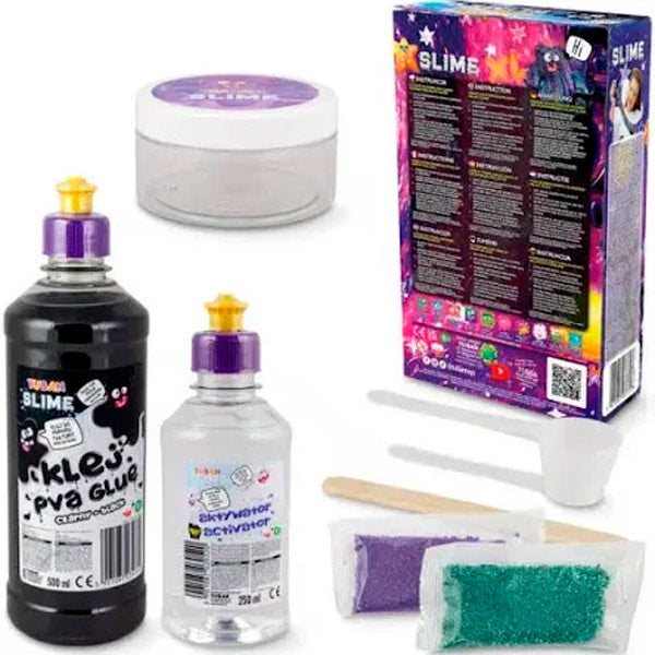 Crear Slime Galaxy Negro Brillante XL Tuban