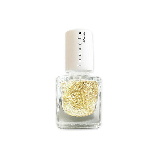 Esmalte Uñas Purpurina Dorada - Olor Papaya - Base Agua Inuwet