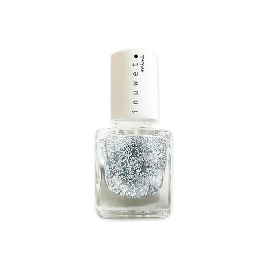 Esmalte Uñas Purpurina plata - Olor Vainilla - Base Agua Inuwet