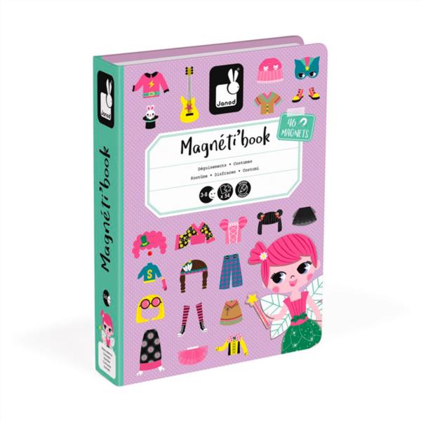libro magnetico magnetibook janod disfraces chicas puzzle motricidad fina