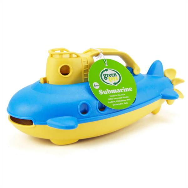 SUBMARINO GREENTOYS JUGUETE EDUCATIVO ECOLOGICO PARA NIÑOS JUGAR EN EL AGUA BAÑO PISCINA PLAYA