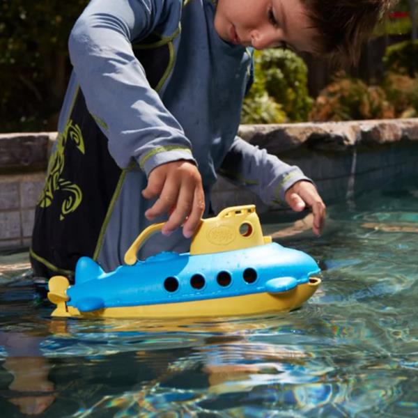 SUBMARINO GREENTOYS JUGUETE EDUCATIVO ECOLOGICO PARA NIÑOS JUGAR EN EL AGUA BAÑO PISCINA PLAYA